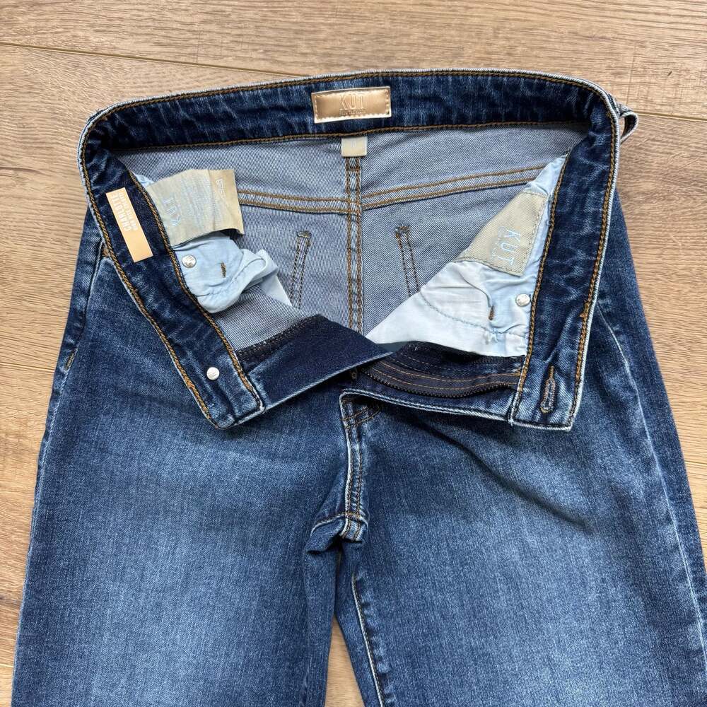 KUT from the Kloth Charlotte High Rise Culotte Jeans Wide Leg Crop 0 - Picture 6 of 7